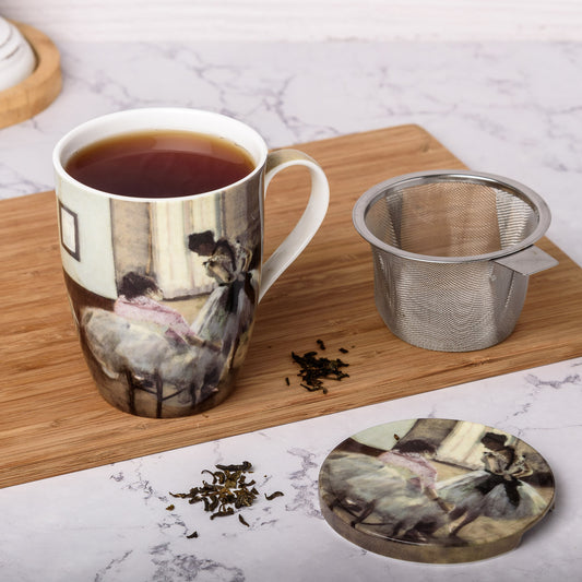 Degas The Dance Lesson Tea Mug w/ Infuser and Lid