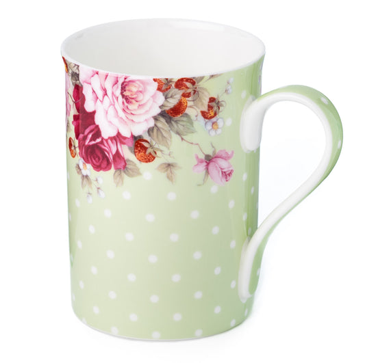 Dots & Roses Green Classico Mug