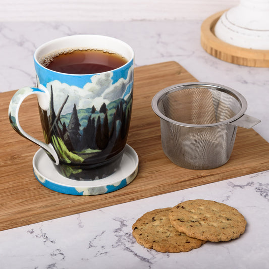 Harris Lake in Algonquin Park Tea Mug w/ Infuser and Lid
