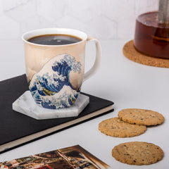 Fabulous Mug Émaillé Métal – Art Japonais Hokusai 'Le Jardin De Koishikawa' – Vintage Incassable