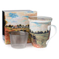 Monet Poppies Tea Mug w/ Infuser and Lid