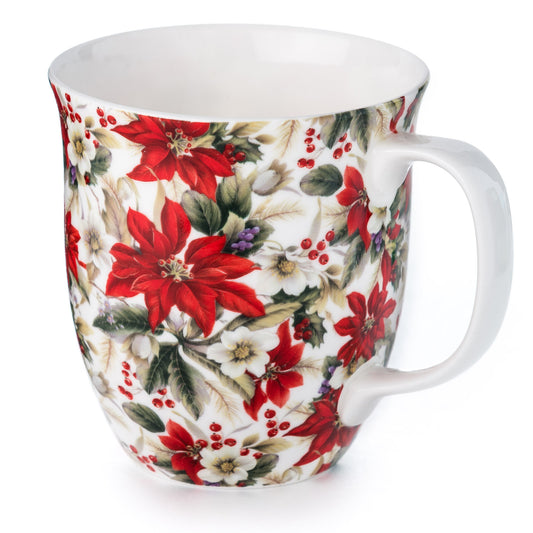 Chintz Poinsettia Java Mug