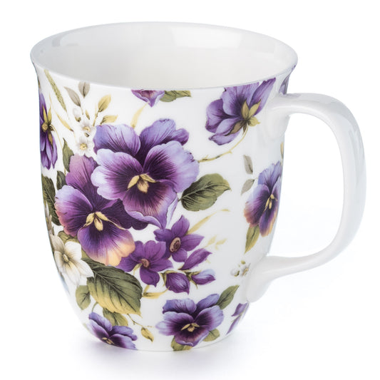 Chintz Purple Pansies Java Mug