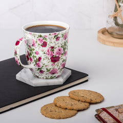 Pretty Chintzy Red & Pink Roses Java Mug