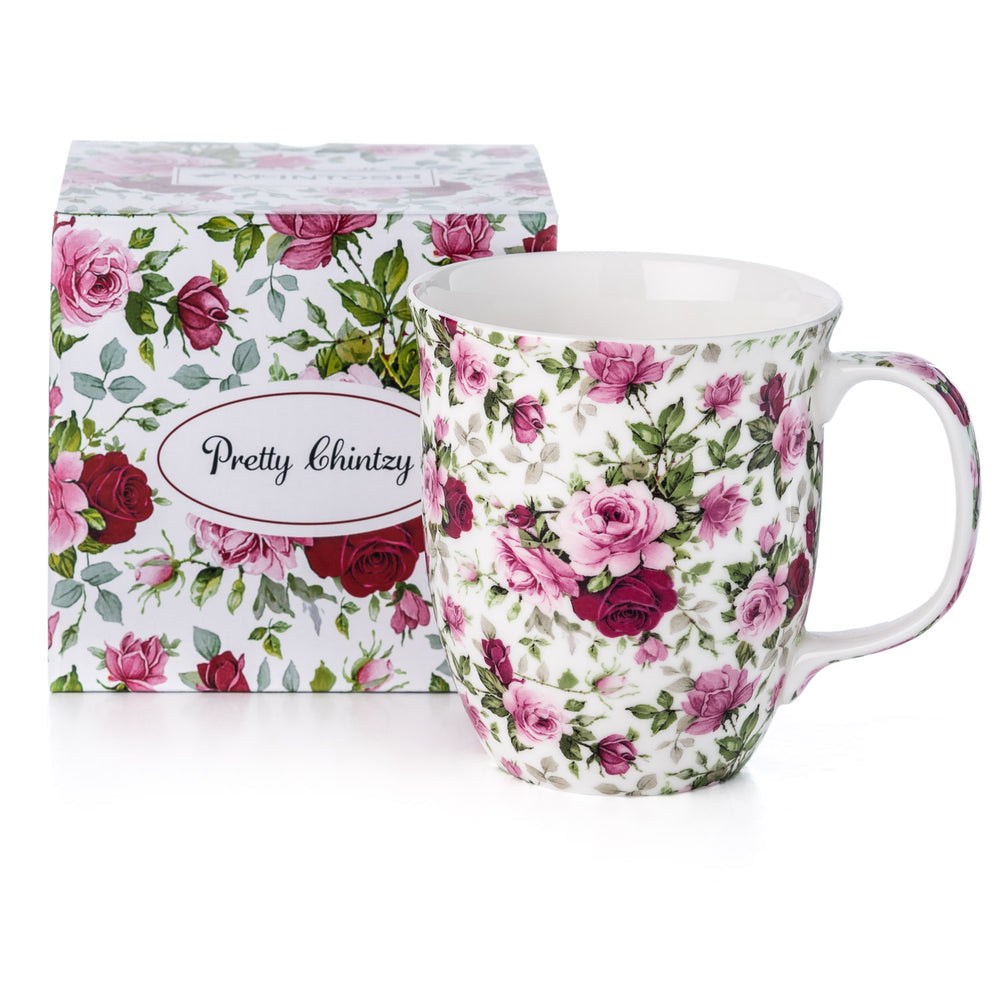 Chintz Red & Pink Roses Java Mug