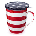 Stars & Stripes Tea Mug W/Infuser and Lid