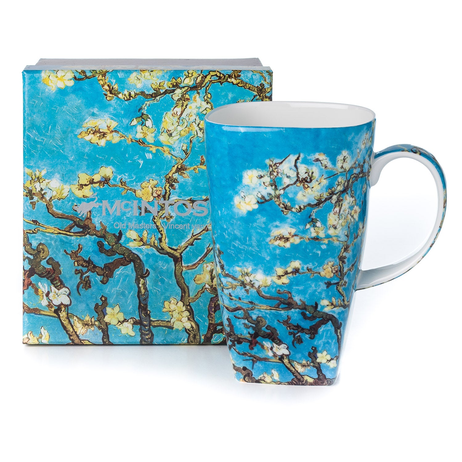 Van Gogh Almond Blossom Grande Mug with matching gift box, fine bone china
