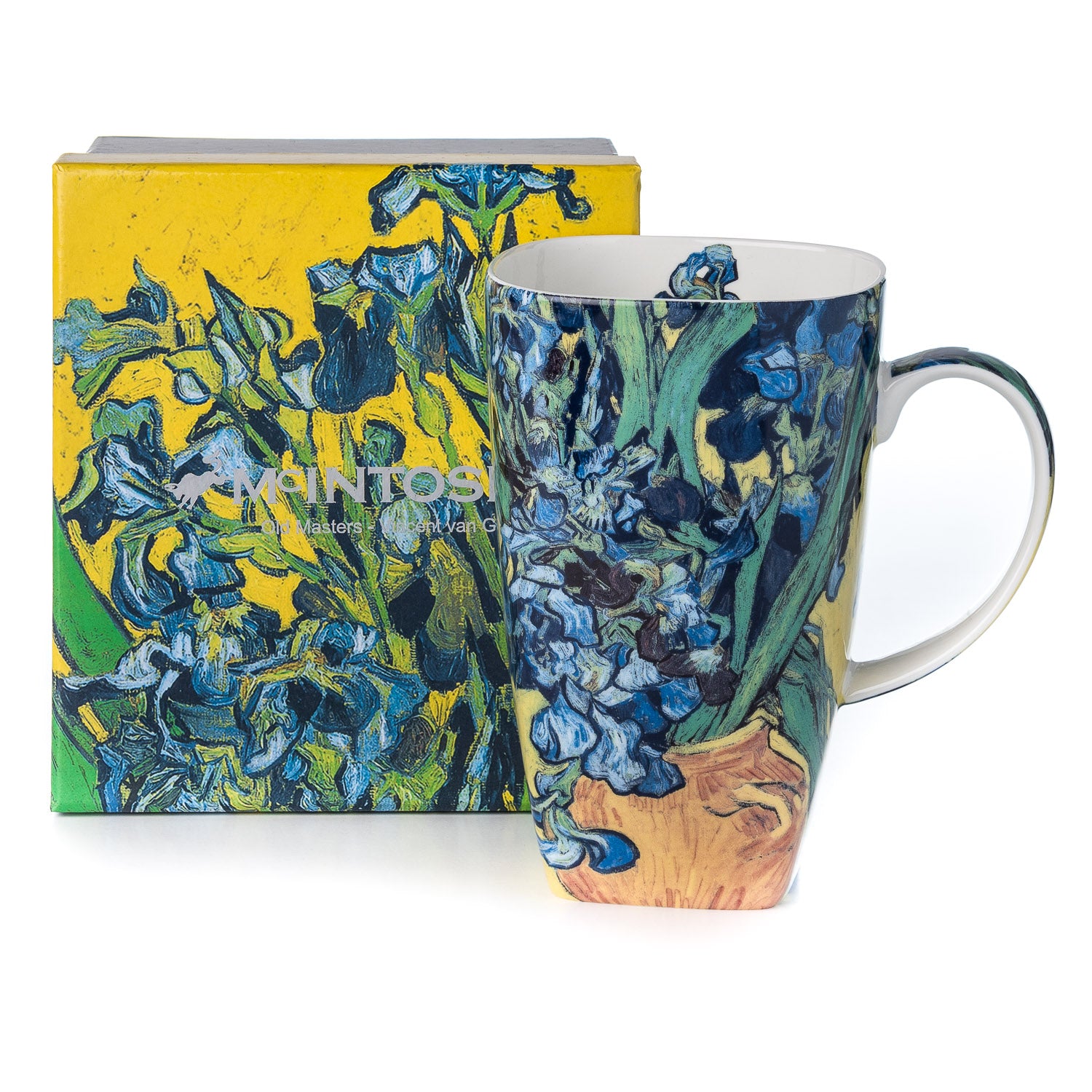 Van Gogh Irises Grande Mug with matching gift box, fine bone china