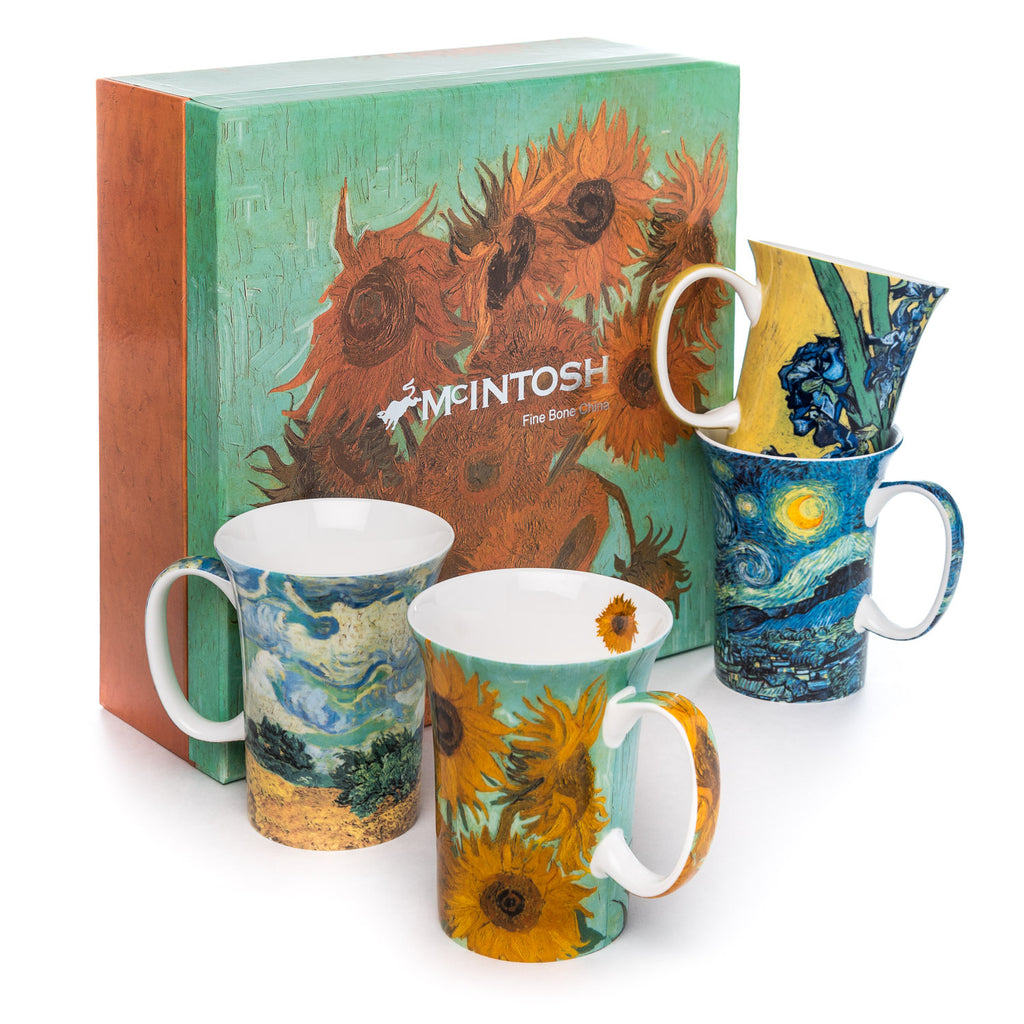 Van Gogh Tea Set, Set of 4 Glasses with Beautifully Painted Van Gogh Art,  Fine Bone China Van Gogh M…See more Van Gogh Tea Set, Set of 4 Glasses with